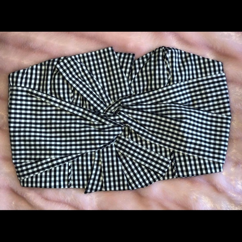 Gingham tube top